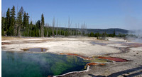 Sources chaude à Norris Geyser Basin sur le lac yellowstone -- Hot Spring at Norris Geyser Basin on Yellowstone Lake.