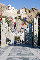 Avenue des drapeaux. Avenue of flags.