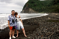 1996 Plage de sable noir sur l'ïle d'Hawaii