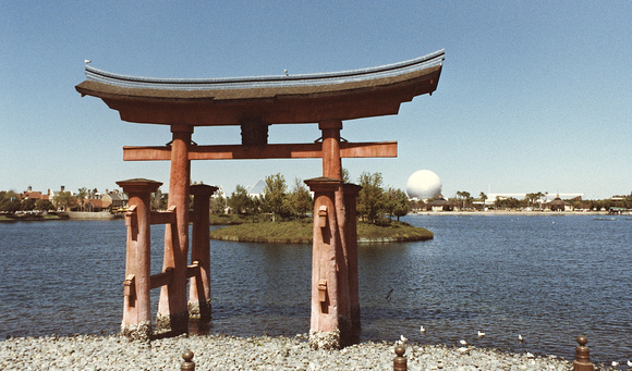 Red torii gate at Japan Pavilion